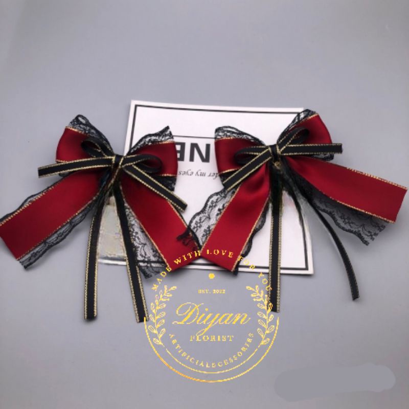 pita lightstick // pita hias aplikasi // ribbon brooch