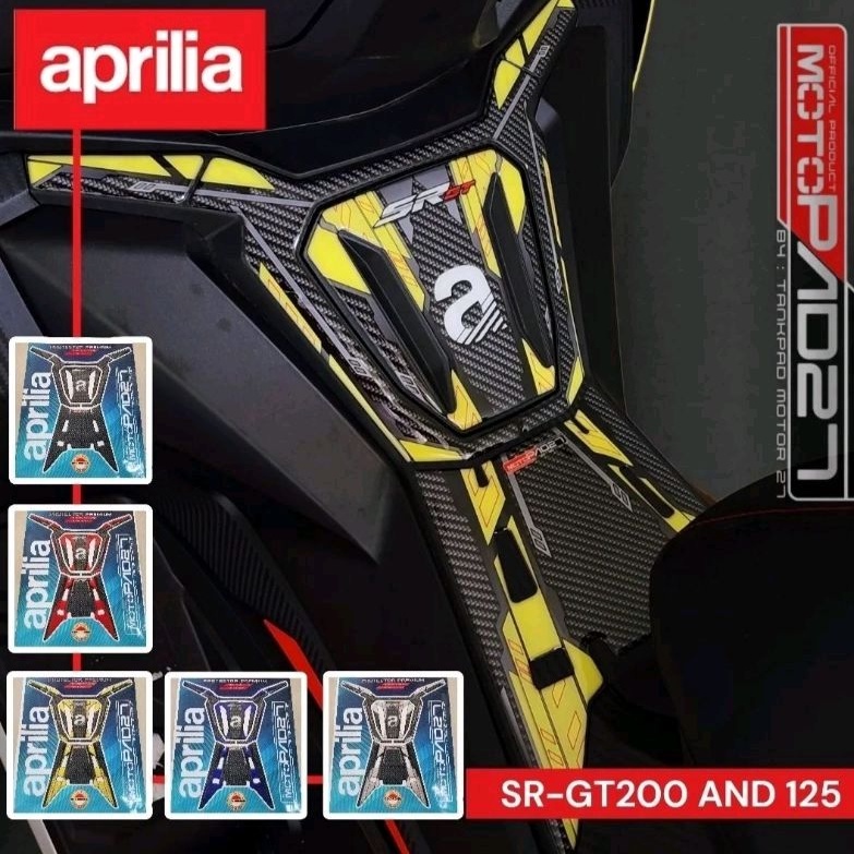 Stiker aprilia sr gt 200 Tankpad Deckpad Resin timbul Premium APRILIA SR-GT200