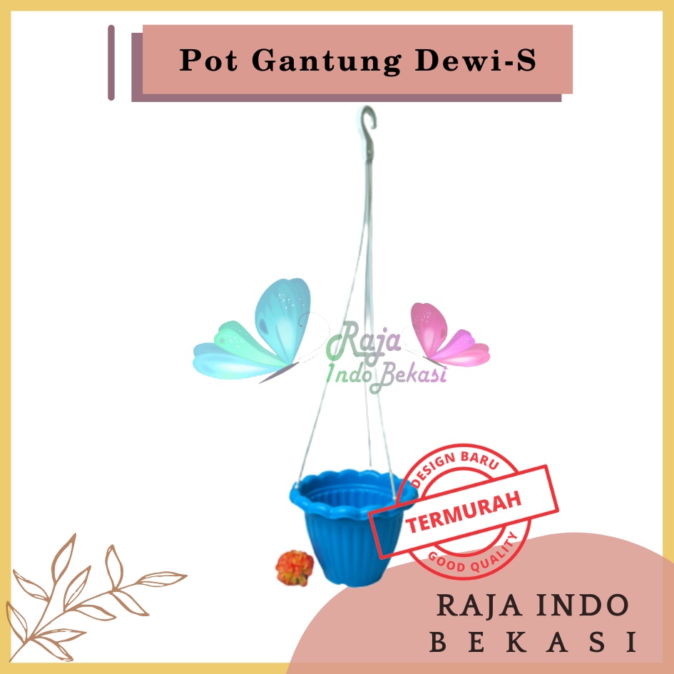 LUSINAN Pot Gantung Dewi S Putih Hitam Merah BataTerracota Terracotta Merah Coklat Biru Hijau Kuning Pot Gantung Renda 20 Putih Pot Bunga Gantung Murah Grosir Unik Plastik Putih