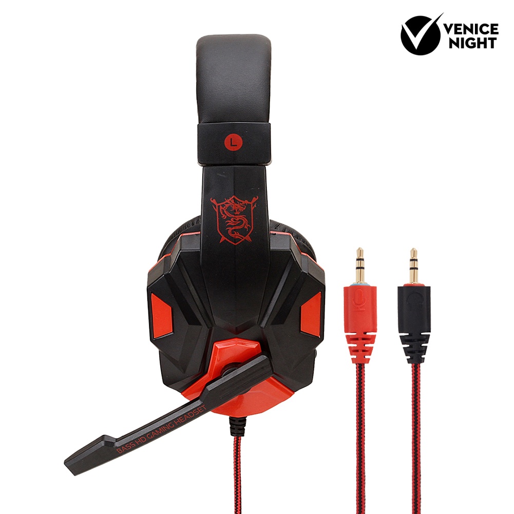 (VNEP) (Berkabel) Soyto SY830MV Stereo Gaming Headset Kontrol Volume Headphone dengan Mic untuk PC