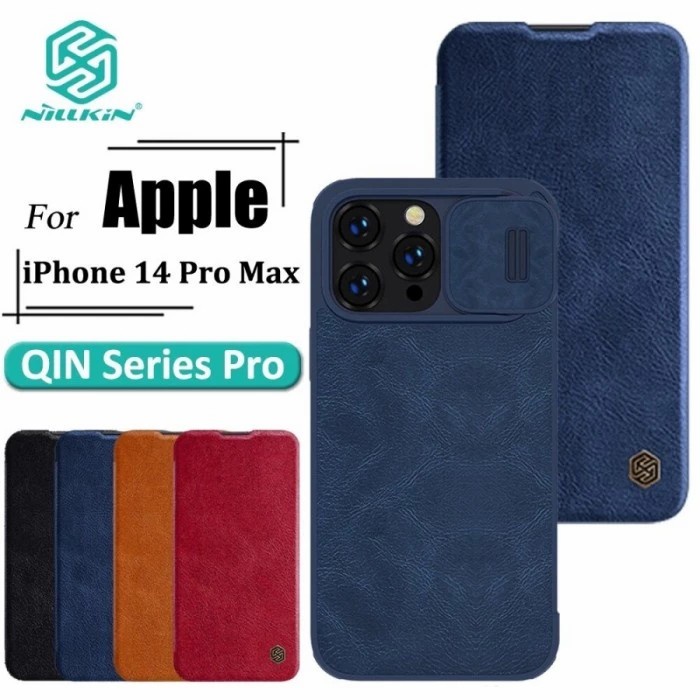 Jual NILLKIN QIN PRO LEATHER FLIP CASE IPHONE 14/PLUS/PRO/PRO MAX