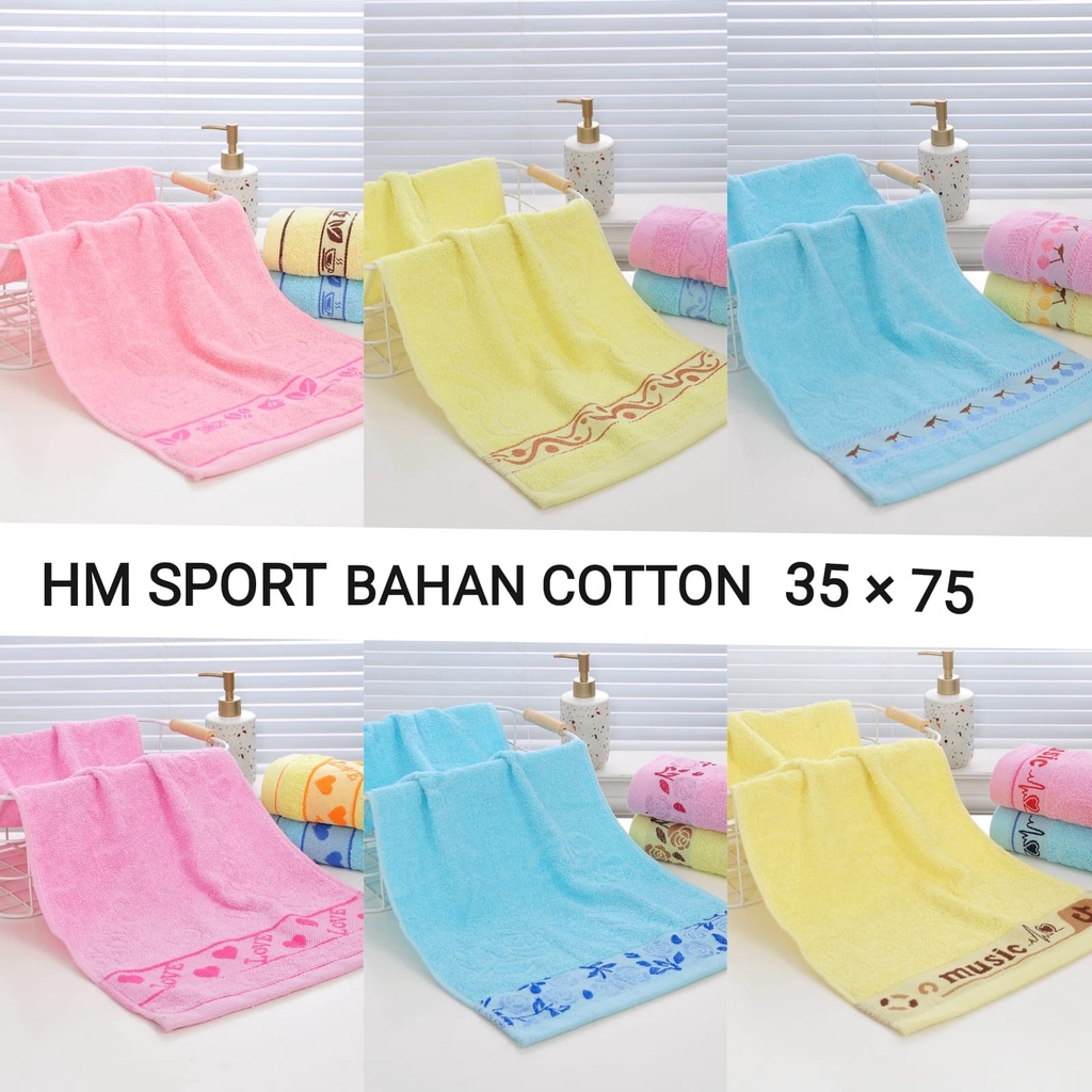 Handuk Sport Import Motif Ukuran 30x70 cm