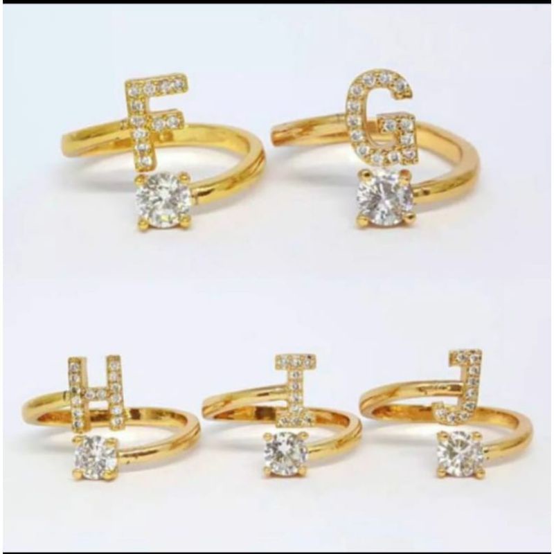 Cincin Xuping / Cincin Huruf Inisial Dewasa Kekinian