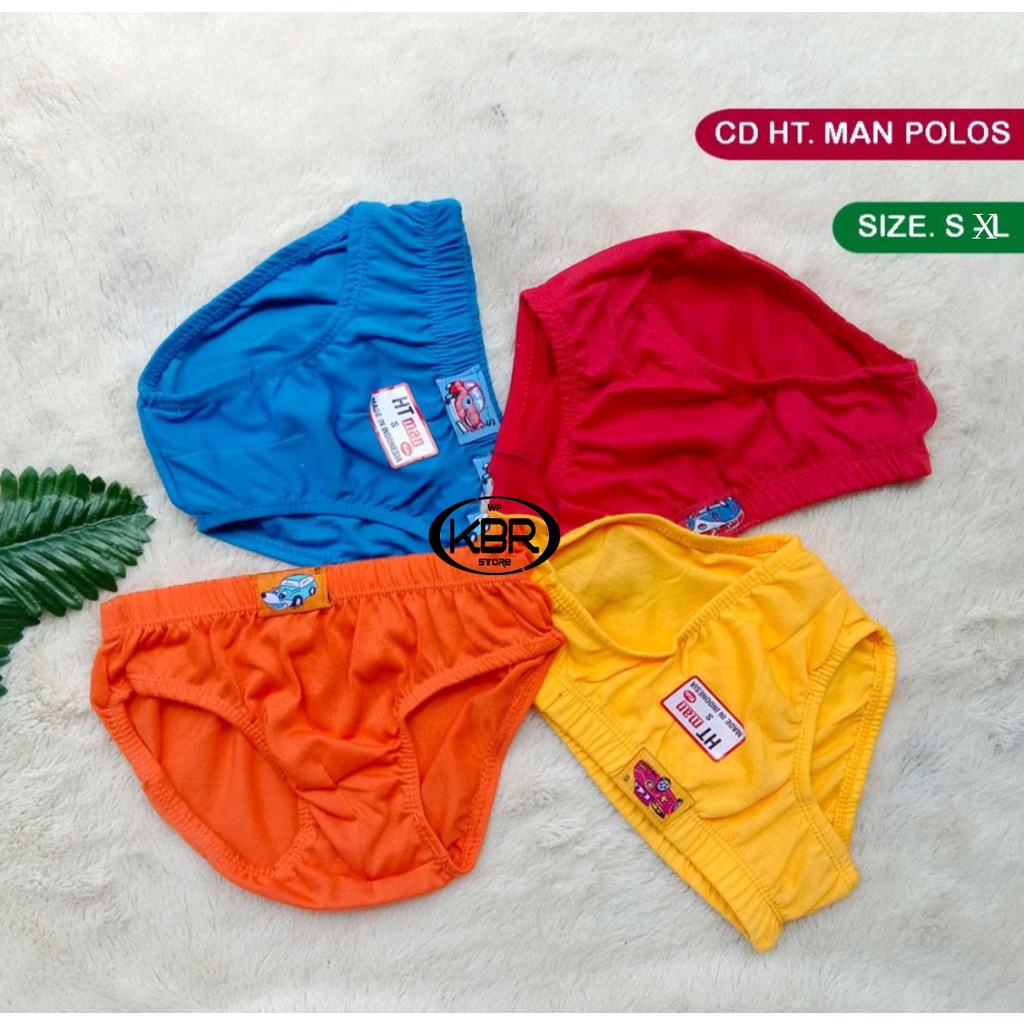 isi 1pcs 3pcs 6pcs CD HT MAN Kids POLOS / MOTIF | celana dalam anak karet kerut berkualitas | Cd Anak | Celana Dalam | Pakaian Dalam ANAK ANAK / KBR STORE