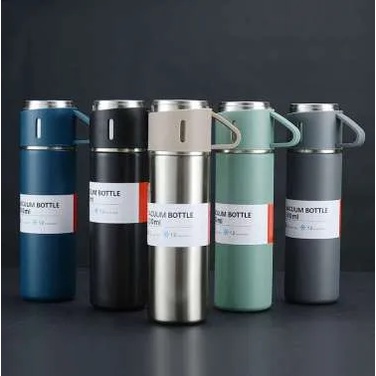 Termos Sultan Vacuum Flask Set / Botol Minum Cangkir Premium 500 ML Panas Dingin