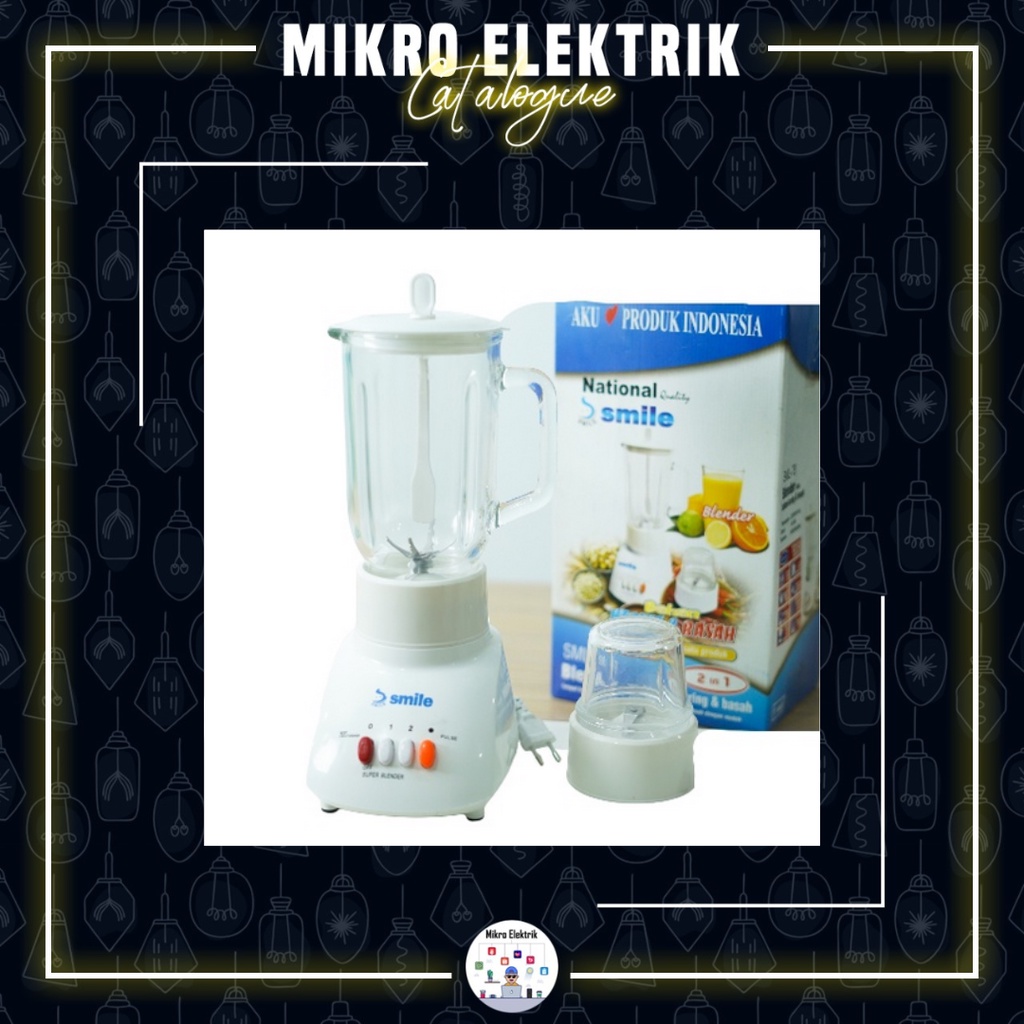 National Smile Blender 2 in 1 Gelas Kaca SML-T8