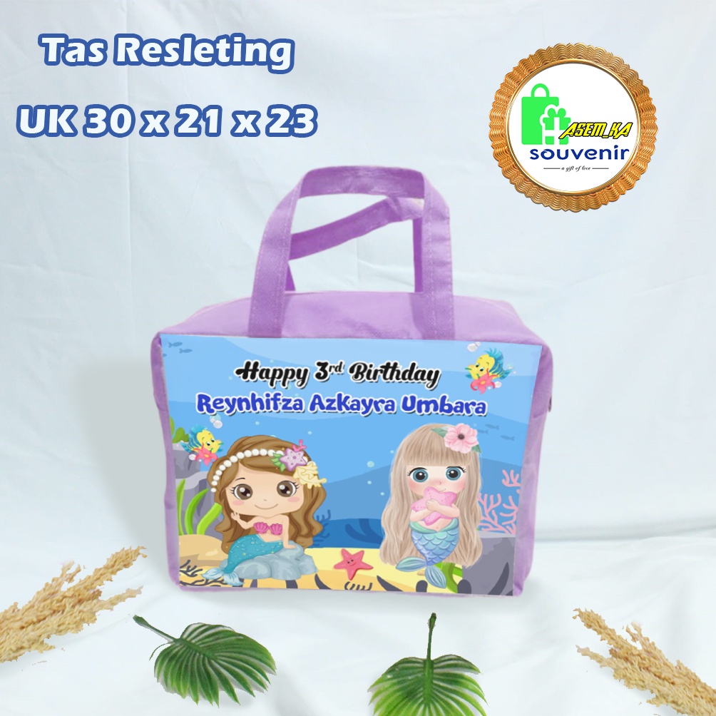 

GOODIE BAG ANAK MURAH, TAS ULANG TAHUN ANAK RESLETING CUSTOM NAMA JUMBO
