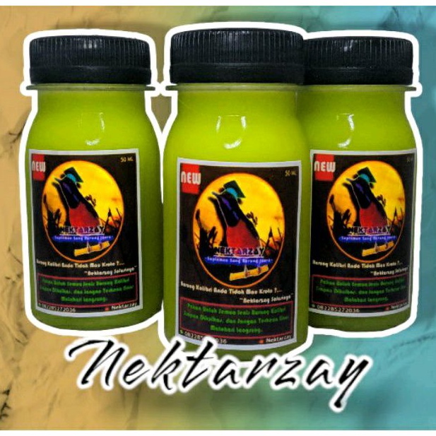 Nektarzay, pakan burung kolibri Isi 50 ML, untuk burung Konin, Sogon, Pijantung, Pleci, Sepahraja, K