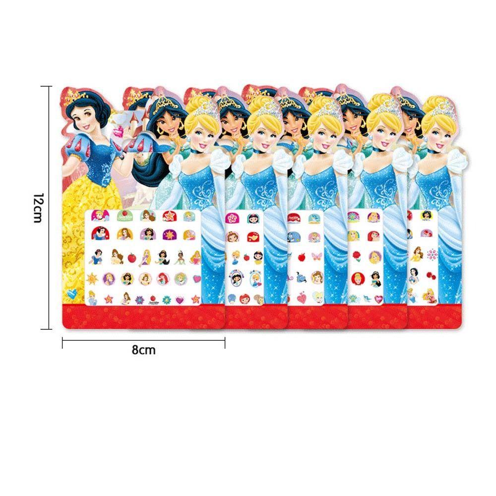 NEEDWAY Anak Stiker Kuku Gadis Hadiah Lucu Kartun Mainan Sofia Frozen Elsa Anna Nail Art Dekorasi