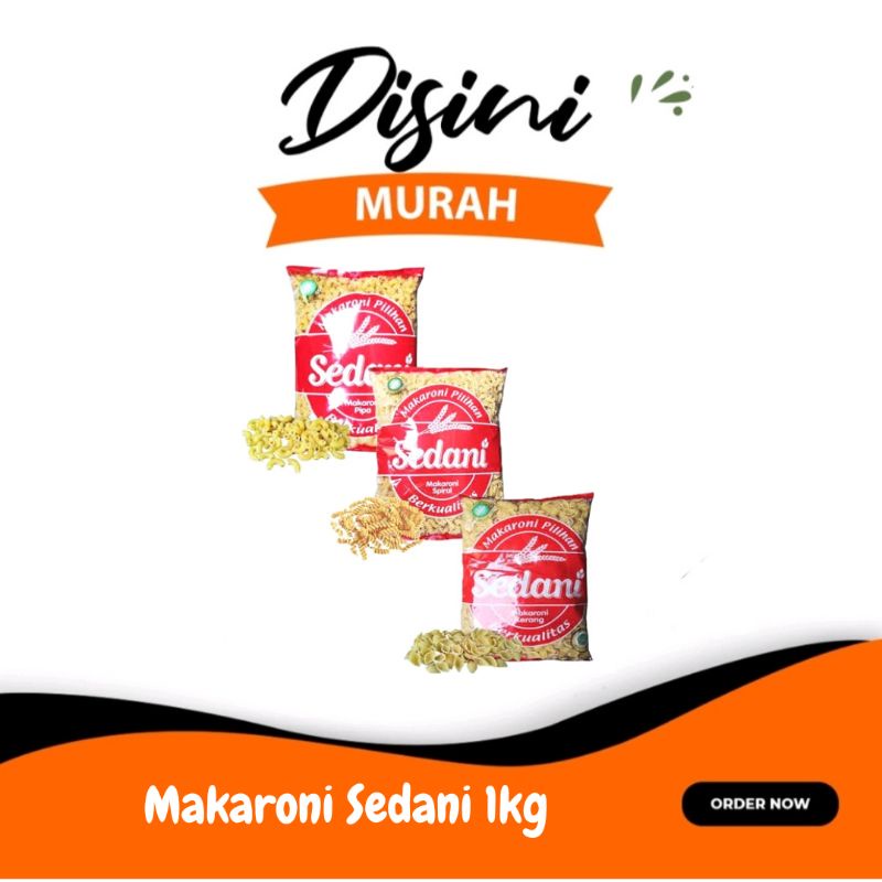 

makaroni spiral pipa kerang sedani 1kg