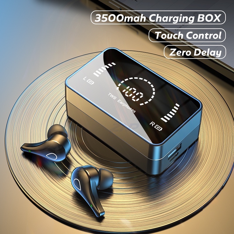 BH315 Headset bluetooth dengan Mikrofon 3500mAh Powerbank Earphone Olahraga Stereo 9D Tahan Air