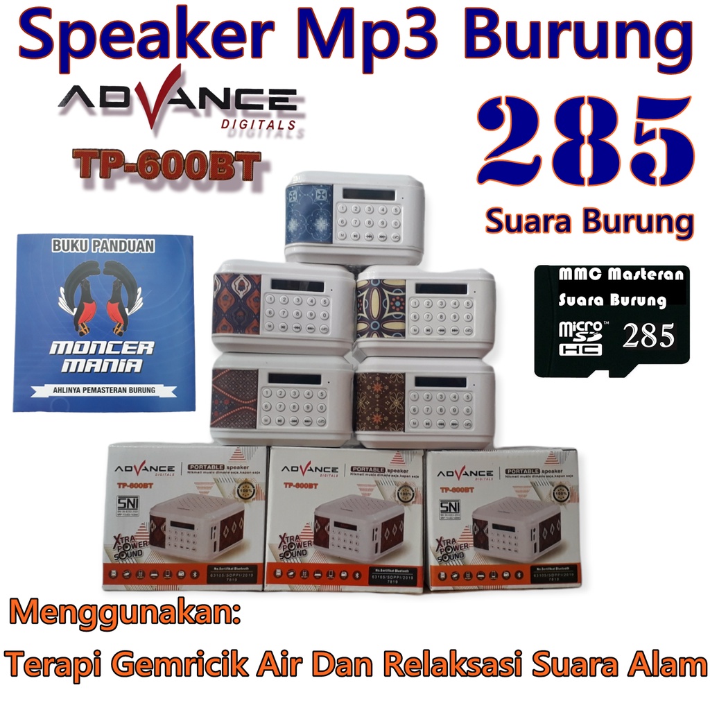 Speaker Burung   Moncer Mania Advance Tp600bt 285 Isian