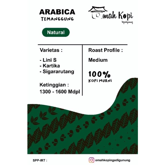 

roastbean bubuk arabika natural temanggung