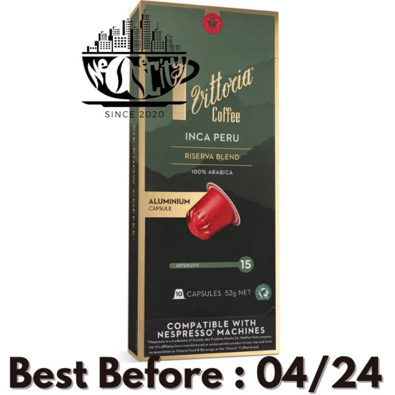 

Vittoria Inca Peru Nespresso Compatible Coffee Capsules (Isi 10)