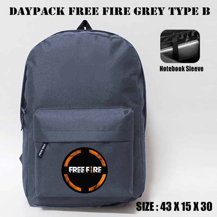 Tas Free Fire - Tas Sekolah Freefire - Tas Anak Gaming - Backpack Free Fire Tas Game Evos
