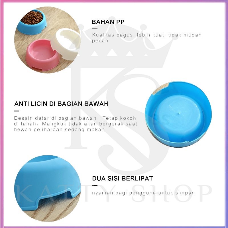 Double bowl pet plastic antiskid cat food dog animal accessories tricolor green blue orange