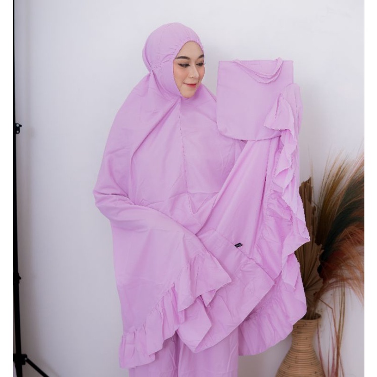 MUKENA KHADIJAH KRIWIL TERLARIS / MUKENA MURAH / MUKENA POLOS JUMBO