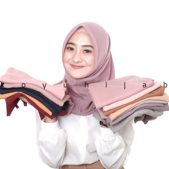 Koyu Hijab Instan Fine Potton Senja Pendek