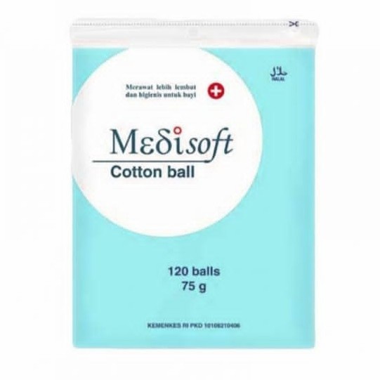 MEDISOFT Cotton Ball Baby Kapas Bola Bayi 75gr | 120gr Isi 120 balls