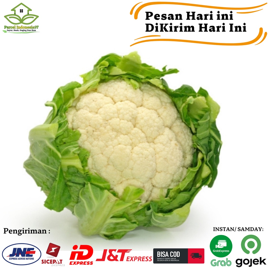 

Brokoli putih/kembang kol 1kg