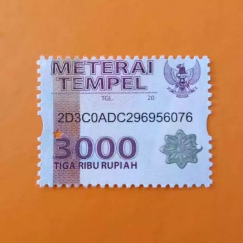 

materai 3000 tahun 2015 sampai tahun 2020