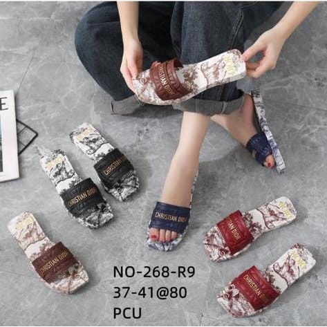 SANDAL SLOP WANITA 268-R3 dan 268-R9 SIZE 37-41 - SANDAL WANITA DII0RR  BAHAN Jelly