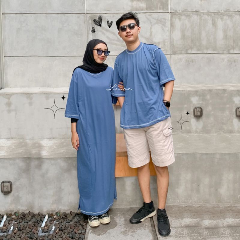 esok couple - couple dress kaos oversize