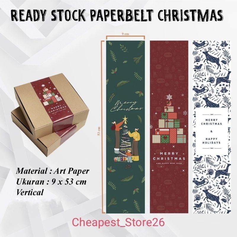 

Paperbelt Natal / Paper belt Christmas / Natal / Sleeve Natal Box Hampers Natal - PERPCS