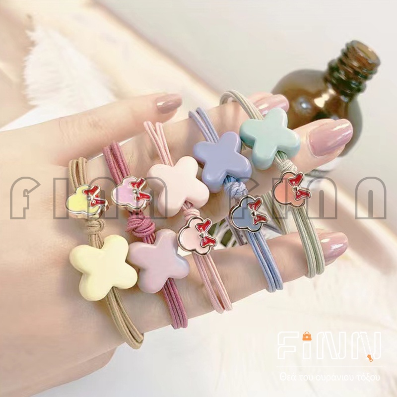 Ikat Karet Rambut Korea Wanita Motif Bintang Acrylic Lucu Aksesoris Fashion