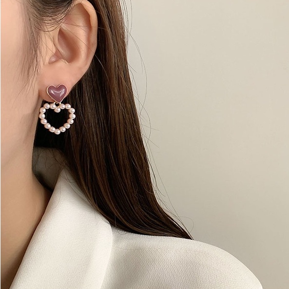 Nada Hitam Ready Stock Pengiriman Cepat Anting Klip Telinga Mutiara Korea Anting Gadis Anting Tanpa Tindik Anting2023Gaya Baru Trendi Rumbai Panjang Temperamen Lucu Anting Sederhana