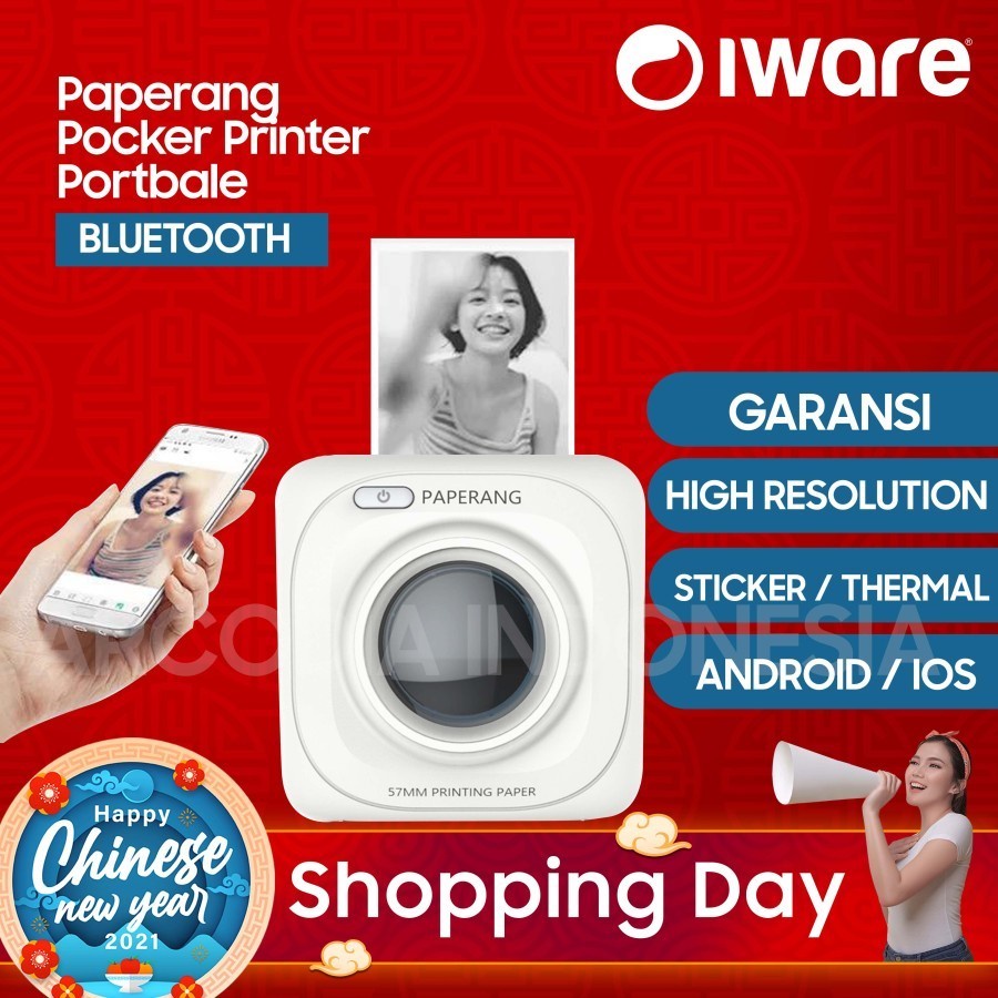 Paperang P1 Printer Foto Bluetooth Mini Portable