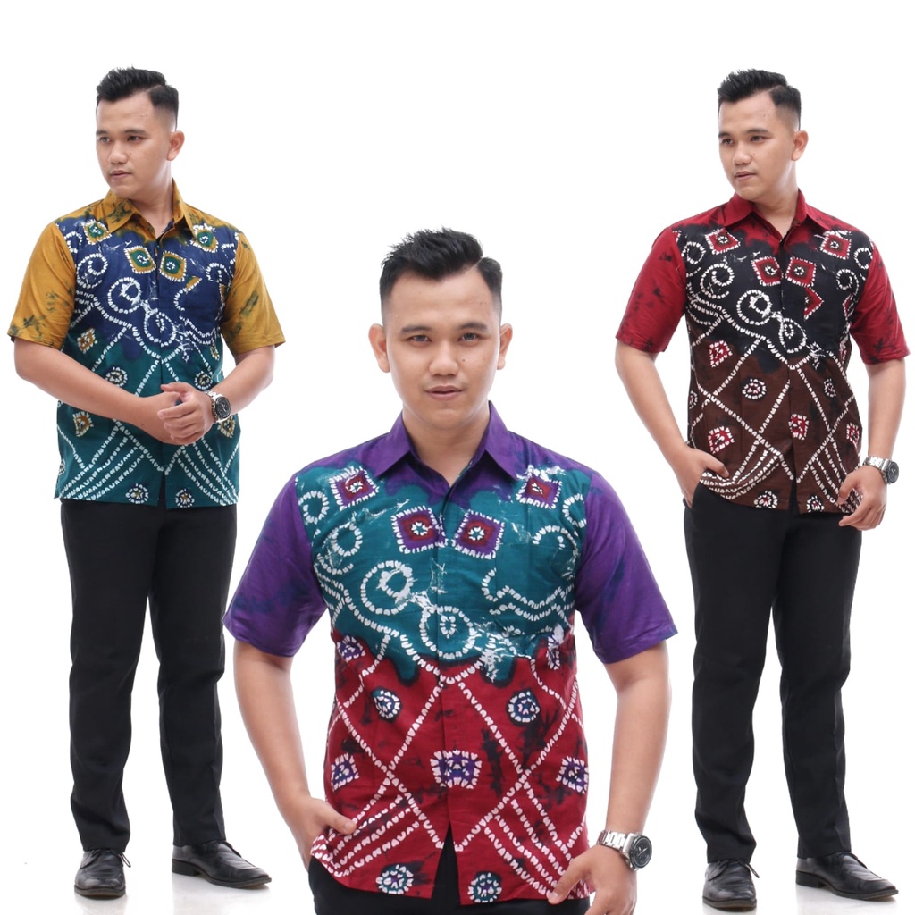 HEM BATIK SASIRANGAN PRIA SIZE M L XL XXL
