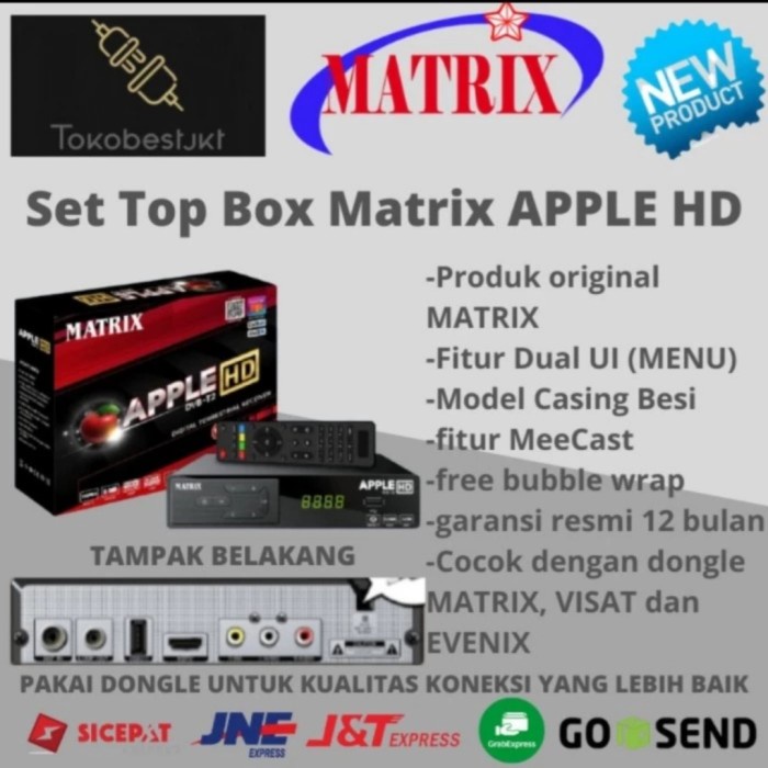 Tv Box Stb Matrix Apple Merah Grosir 20Pcs