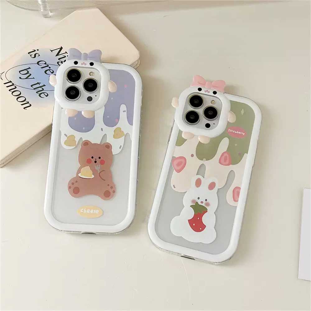 Case Desain Kelinci Dan Keju Strawberry Untuk Redmi Note 11 Pro Note 11S Redmi 10C 10A 9C 9A 10 9T 9 Note 10 5G 10s Note9 Note8 Poco X3 NFC M3