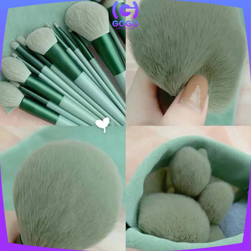 GOGO-K95 Brush Make Up Set 13PCS Dengan Tas Portable / Kuas Make Up Cosmetic Foundation Blusher Highlighter / Beauty Brush Set