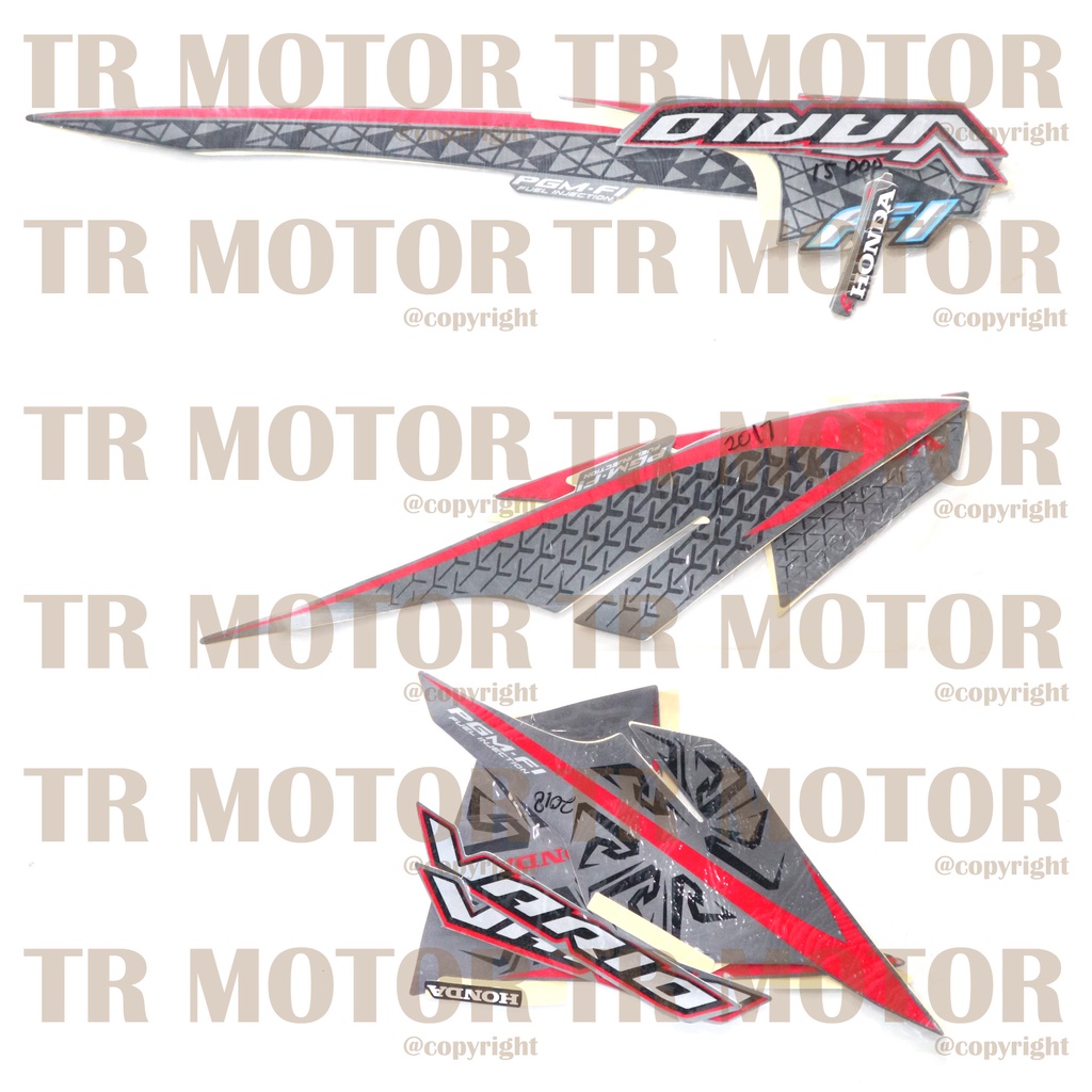 Stiker Motor Vario 110 FI Doff Sticker Striping Lis Full Set Motor