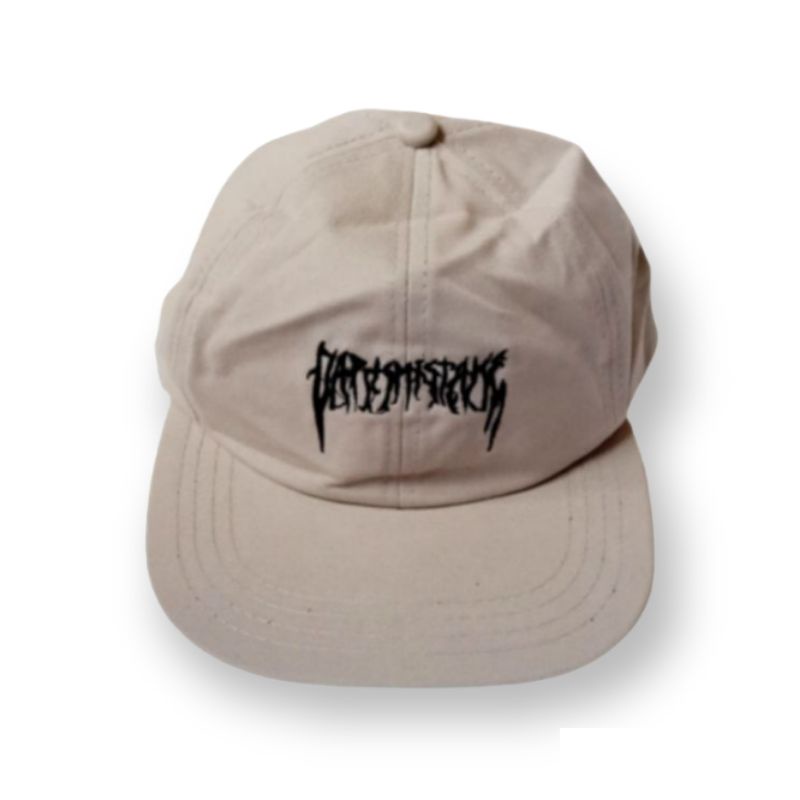 Topi 6 Panel Distro Motif CREAM Bordir