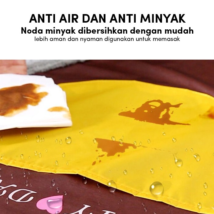 HS CELEMEK DAPUR ANTI AIR / ARPON WATERPROOF MOTIF KARAKTER UNIK LUCU