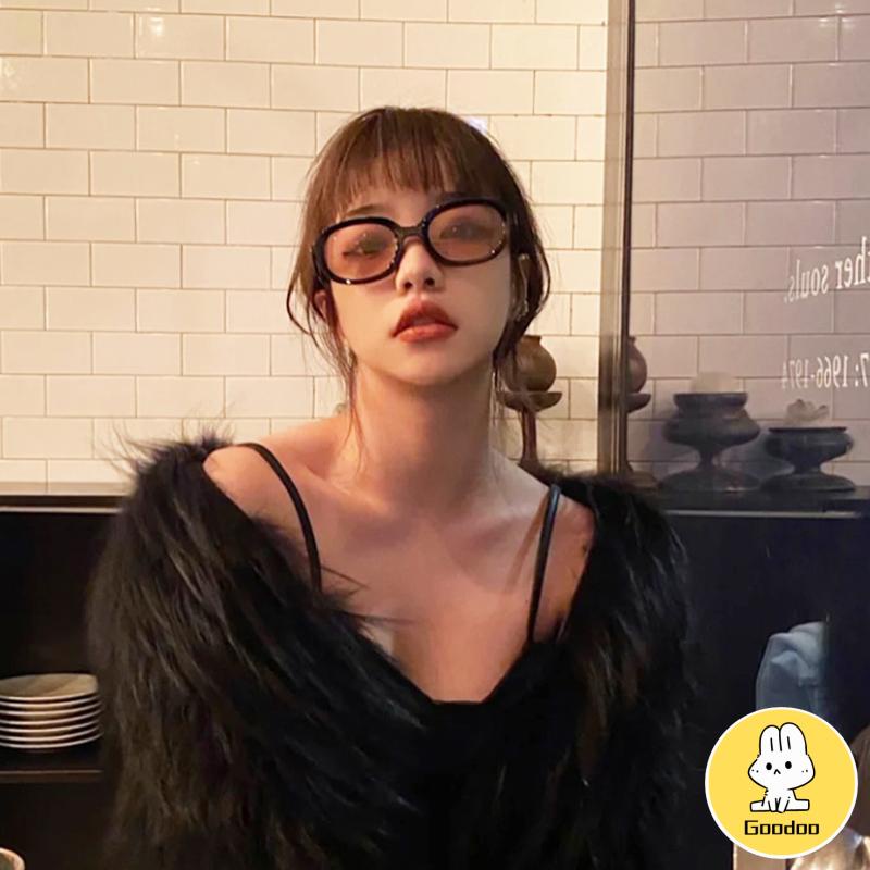 Kacamata Bingkai Oval Korea Dewasa Lensa Gaya Klasik Untuk Pria Dan Wanita -Doo