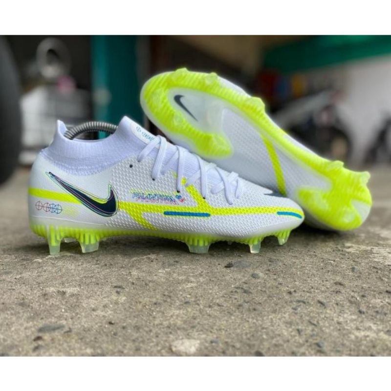 SEPATU BOLA NIKE PHANTOM GT2 HIGH WHITE VOLT DF-SEPATU BOLA NIKE-SOCCER