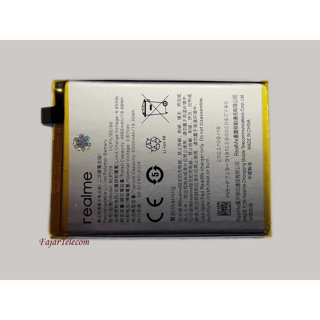 Baterai Realme 5 Realme 5i BLP-729 Original