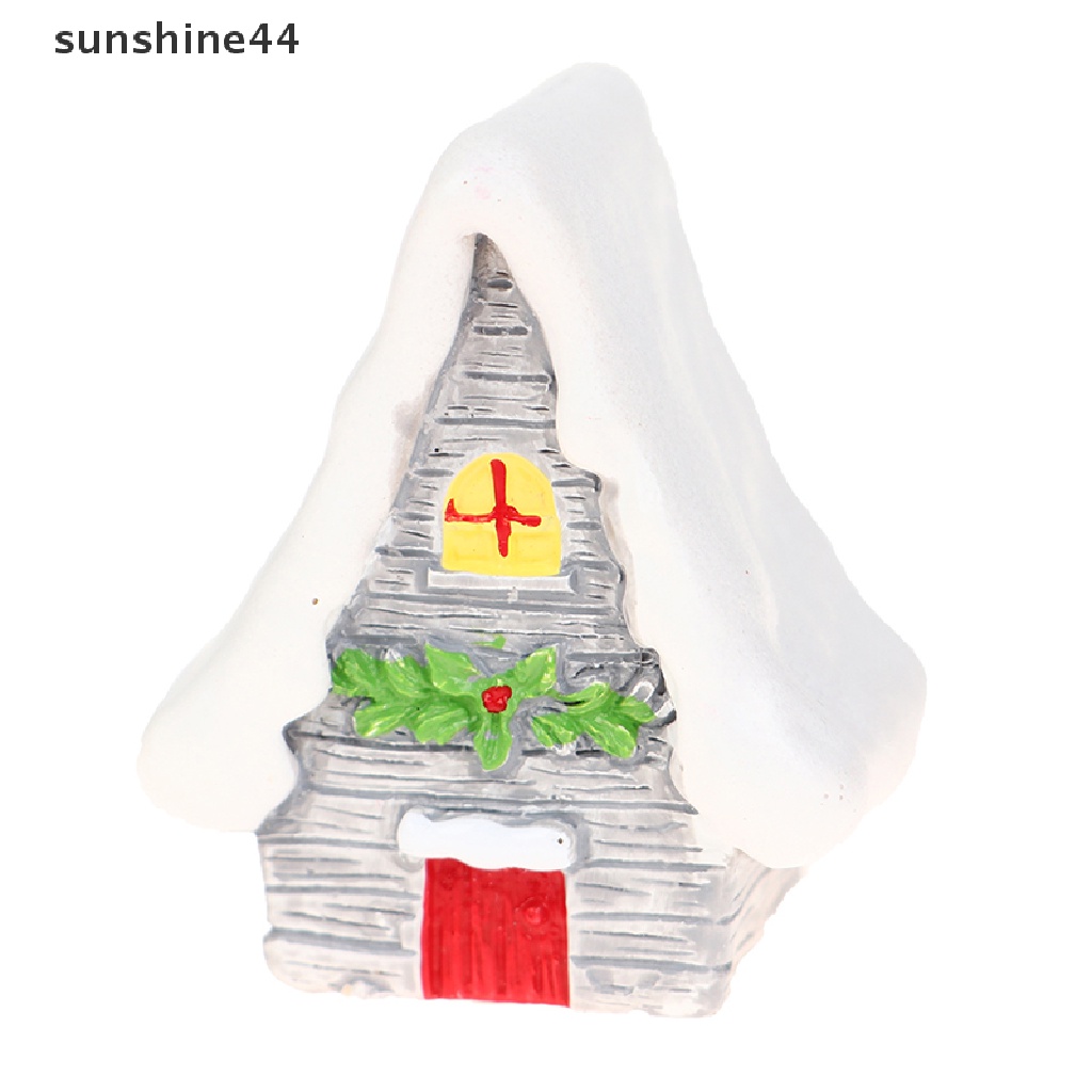 Sunshine Mainan Miniatur Pohon Natal / Santa Claus / Malaikat Bahan Kayu Untuk Dekorasi Rumah Boneka