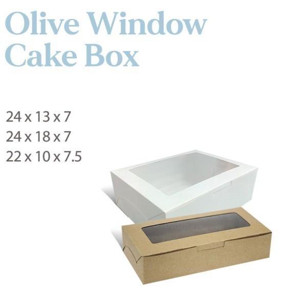 

[Digipack] Olive Brown Window Cake Box 24 x 13 x 7 | Kotak | Dus Kue
