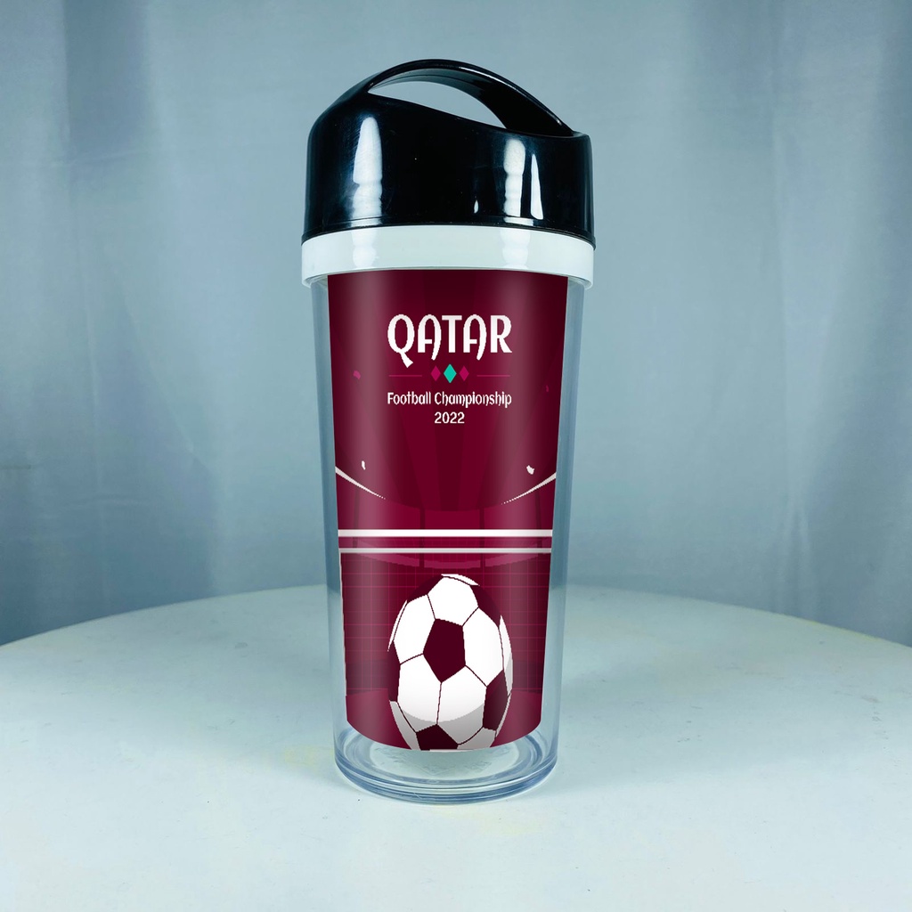 Tumbler Gelas Jinjing Worldcup Fifa 2022 Qatar Football Piala Dunia Souvenir Merchandise
