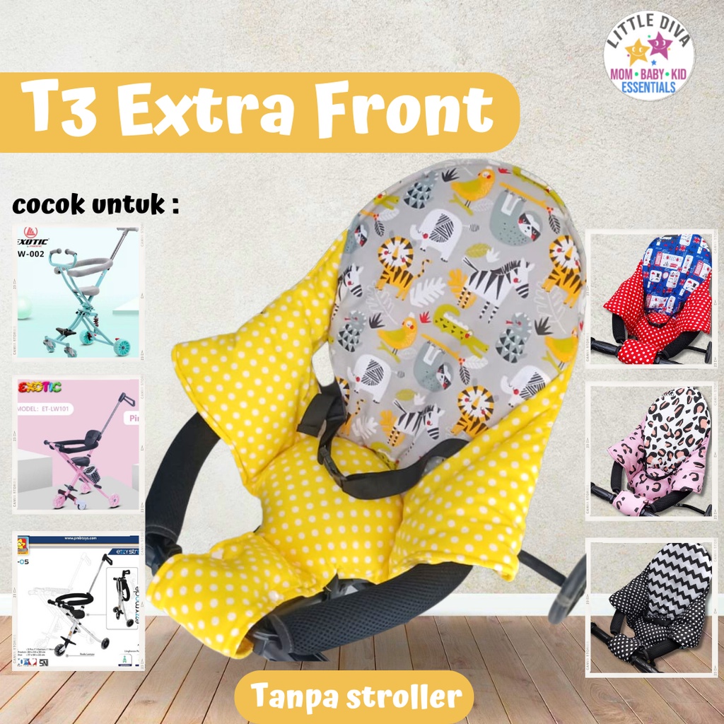 EXTRA FRONT Trike Pad T3 CVC / Trike Pad T3 Extra Front CVC alas kereta dorong bayi Akachan