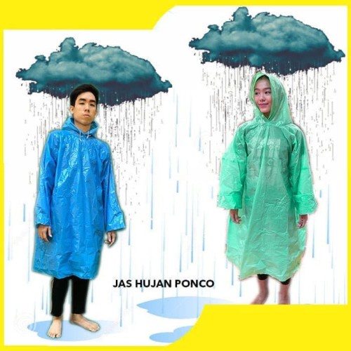 Jas hujan plastik terusan dan Setelan polos/Raincoat Mantel Hujan Lengan Panjang/ Raincoat Mantel/ Jas Hujan Ponco/ Portable Raincoat Poncho with Hood / JAS HUJAN/ DEWASA Model Poncho Kancing dan Setelan Celana