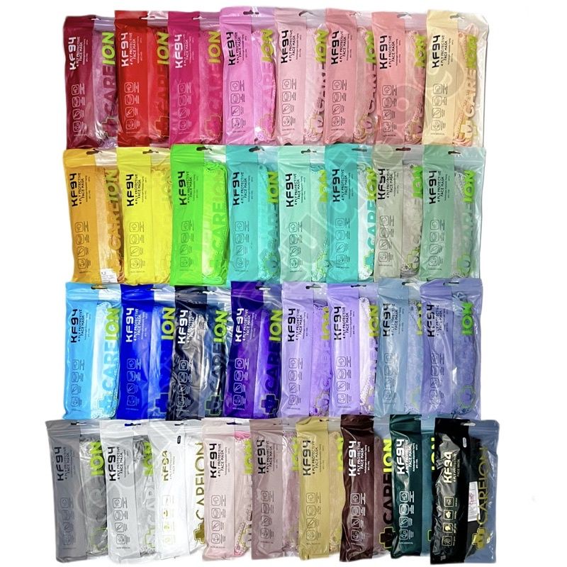 [MG] MASKER KF94 WARNA WARNI ISI 10 CAREION 4PLY 5PLY KOREA