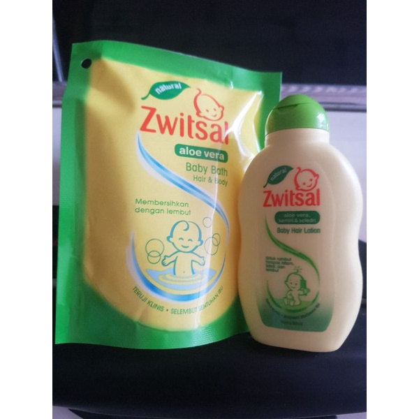 Zwitsal Baby Hair Lotion 50Ml: Free Baby Bath Hair &amp; Body Refill 55Ml