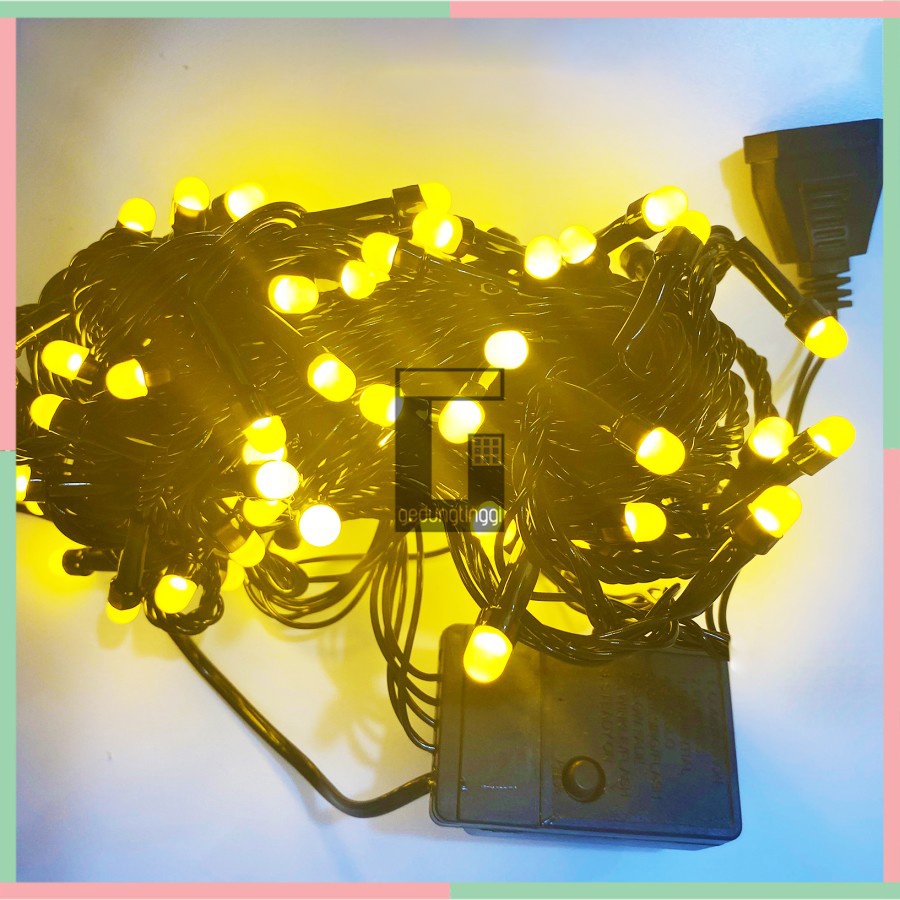 Lampu Hias Warna Warni Rgb Warm White Kuning Aesthetic Tirai Gantung Dekorasi Hiasan Pohon Natal Decor Pagar Pilar Taman Pelaminan Wedding Dinding Plafon Cafe Ruang Kamar Tamu Makan Kamar Selang Kawat Baterai Solar Cell 10 Meter 100 Led Outdoor Waterproof