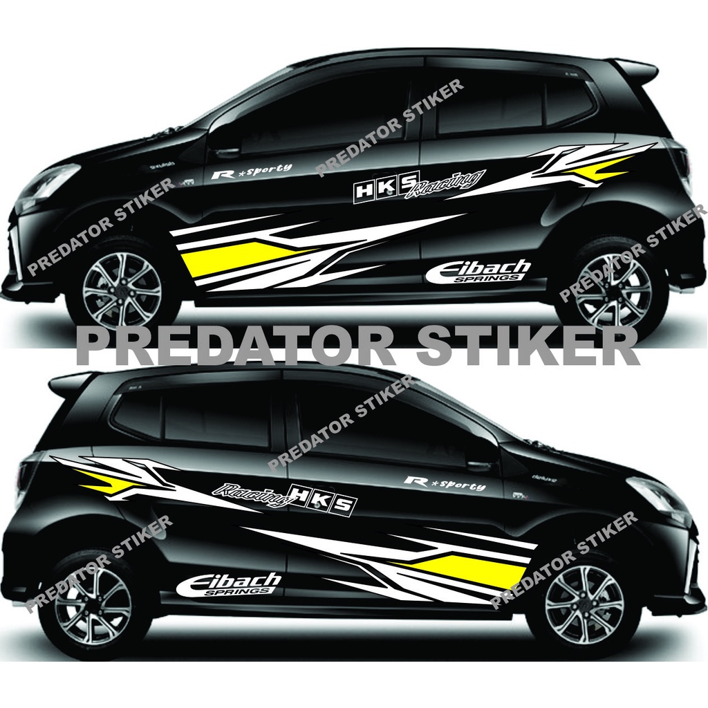 sticker mobil toyota agya sport stiker gr toyota agya racing sticker mobil agya sticker agya list bo